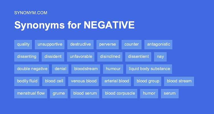 negative synonyme