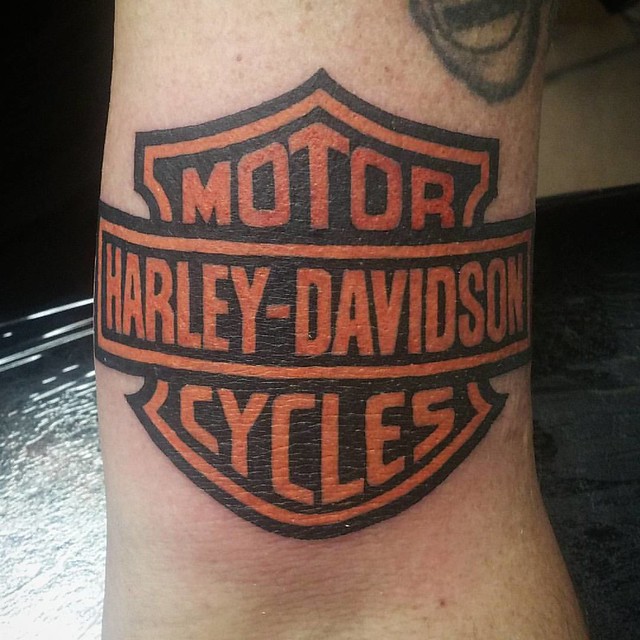 harley bar and shield tattoo