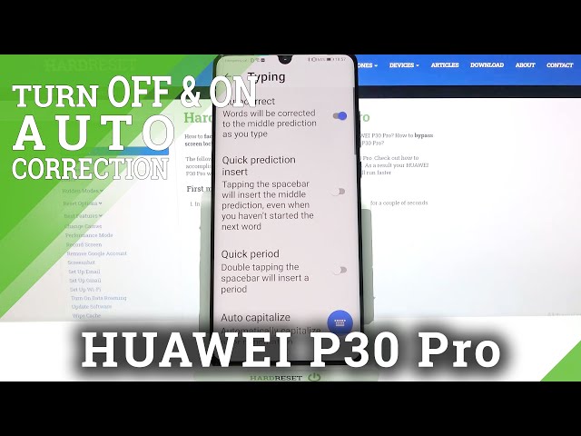 how to turn off predictive text on huawei p30