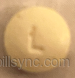 yellow round pill with l