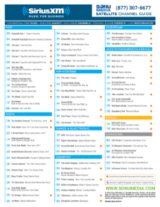 sirius xm radio channels