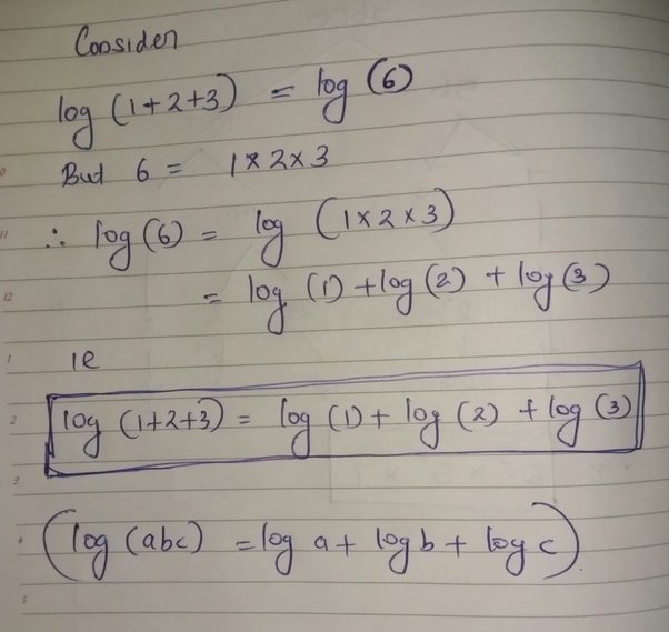 log a/b + log b/a