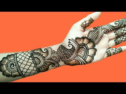 front simple arabic mehndi designs