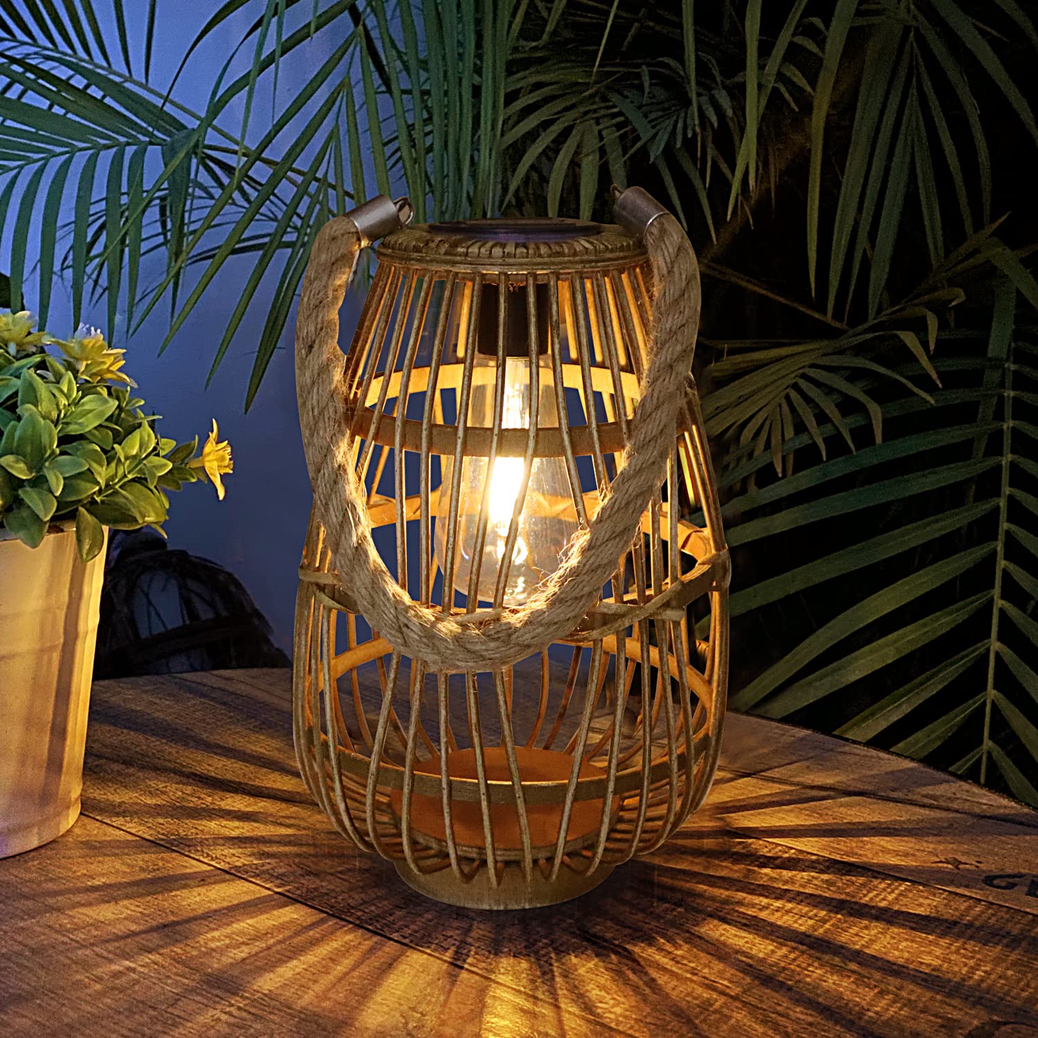 wicker lanterns outdoor