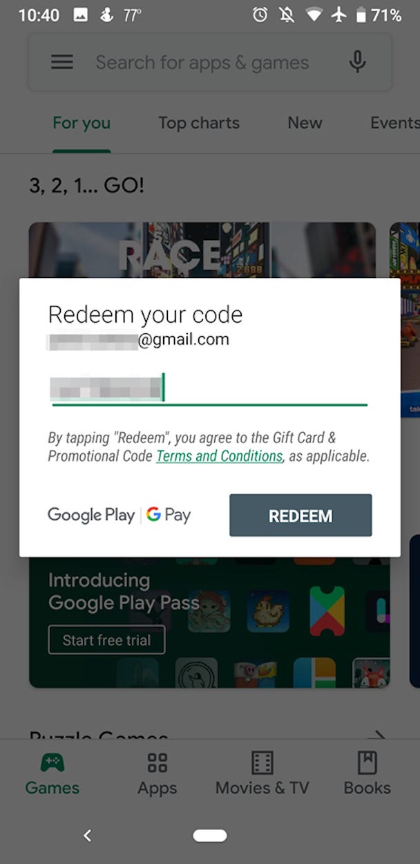 redeem google play card