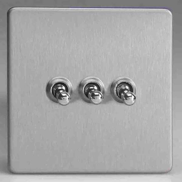 brushed silver light switches