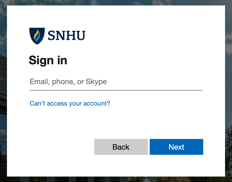 my snhu login