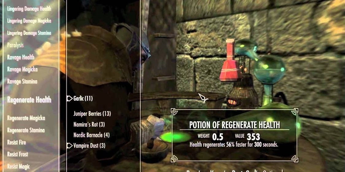 how to make potion of healing skyrim