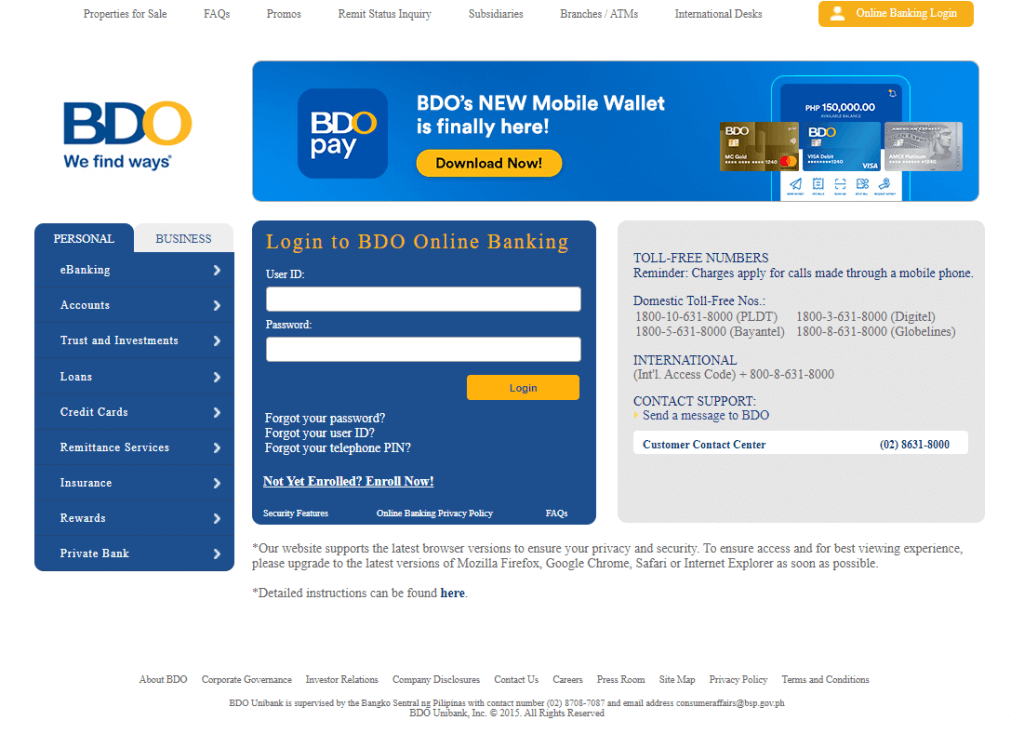 bdo online banking