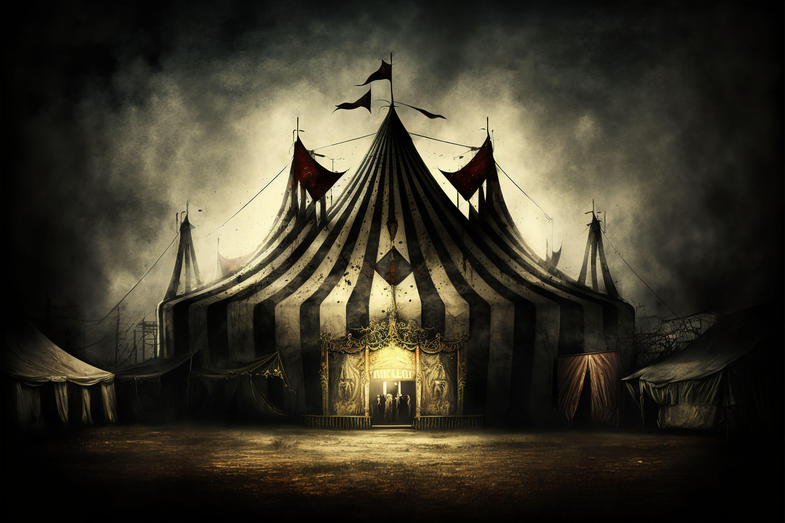 creepy circus tent