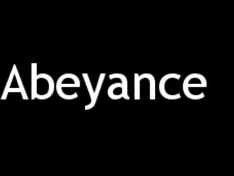 abeyance pronunciation