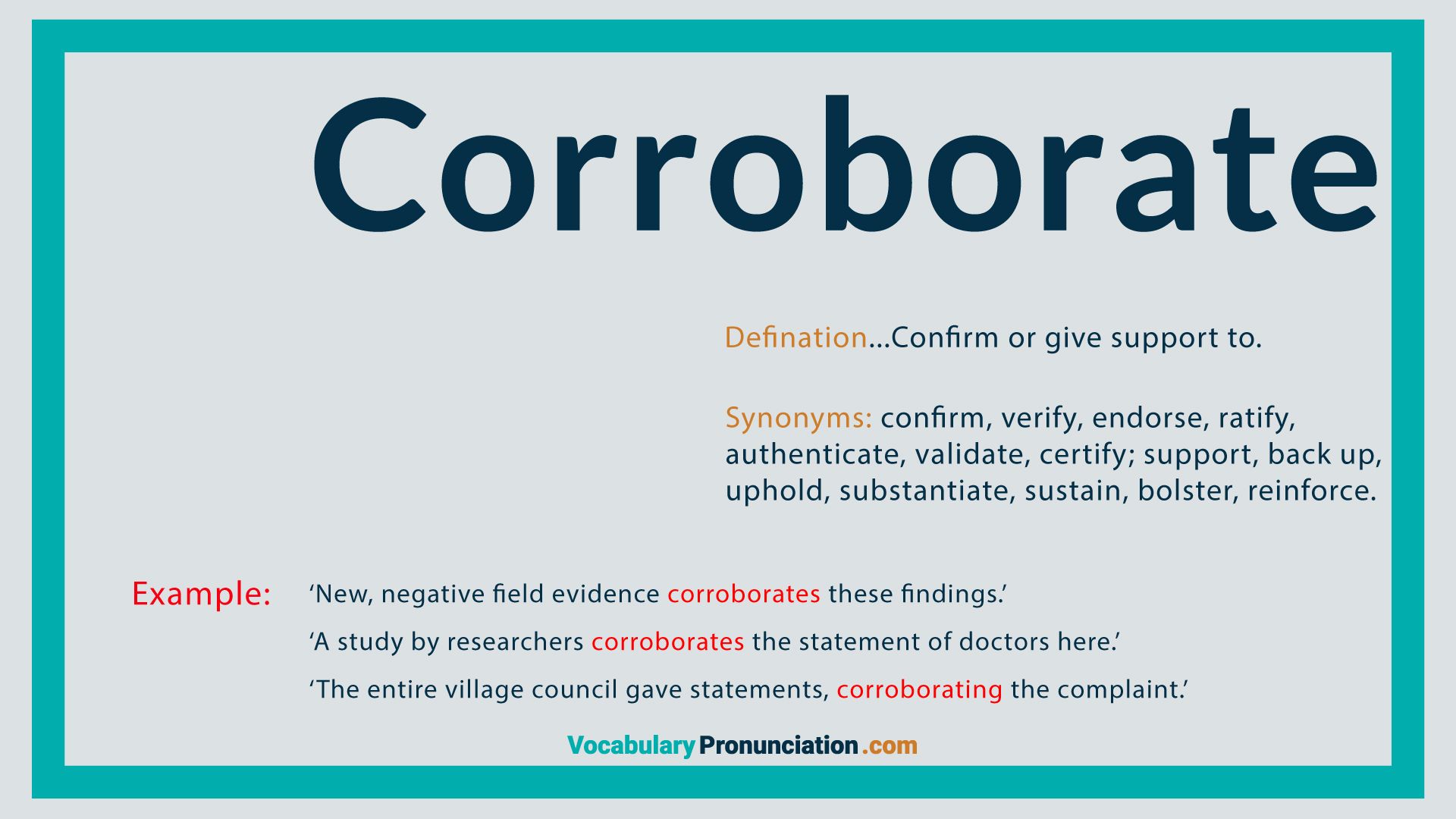 define corroborating