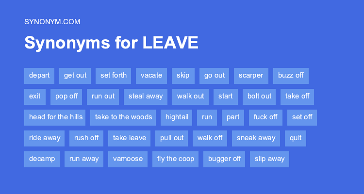 synonyms of leave