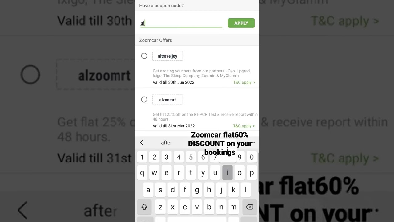 zoomcar coupons 2022