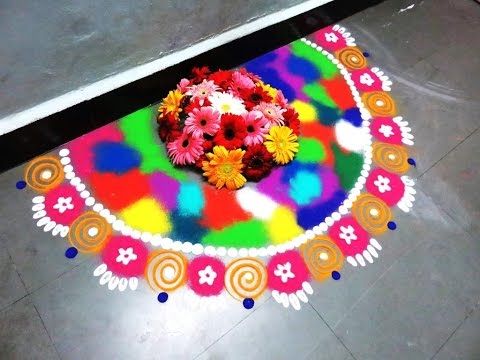 rangoli design wall side