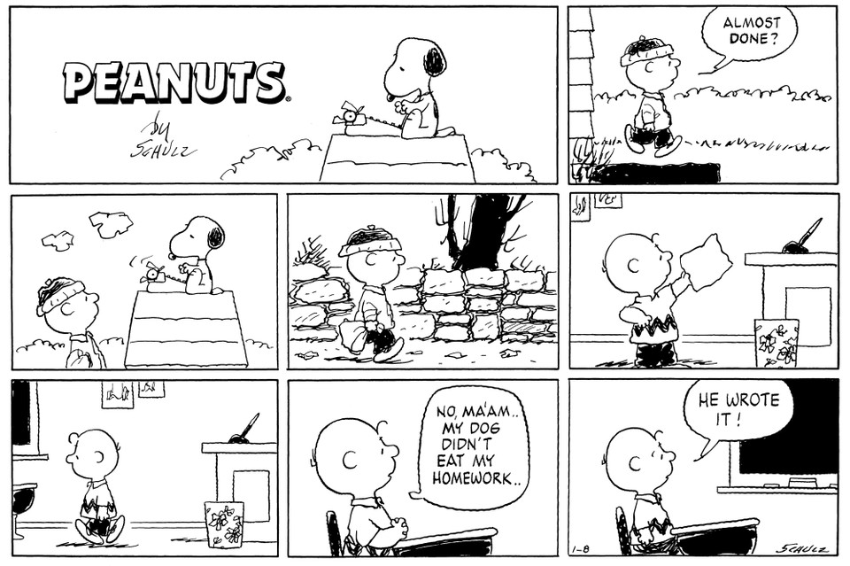 peanuts comic snoopy