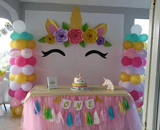 decoracion para fiesta de unicornio