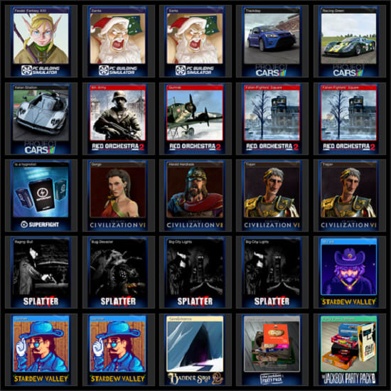 steam collector cards
