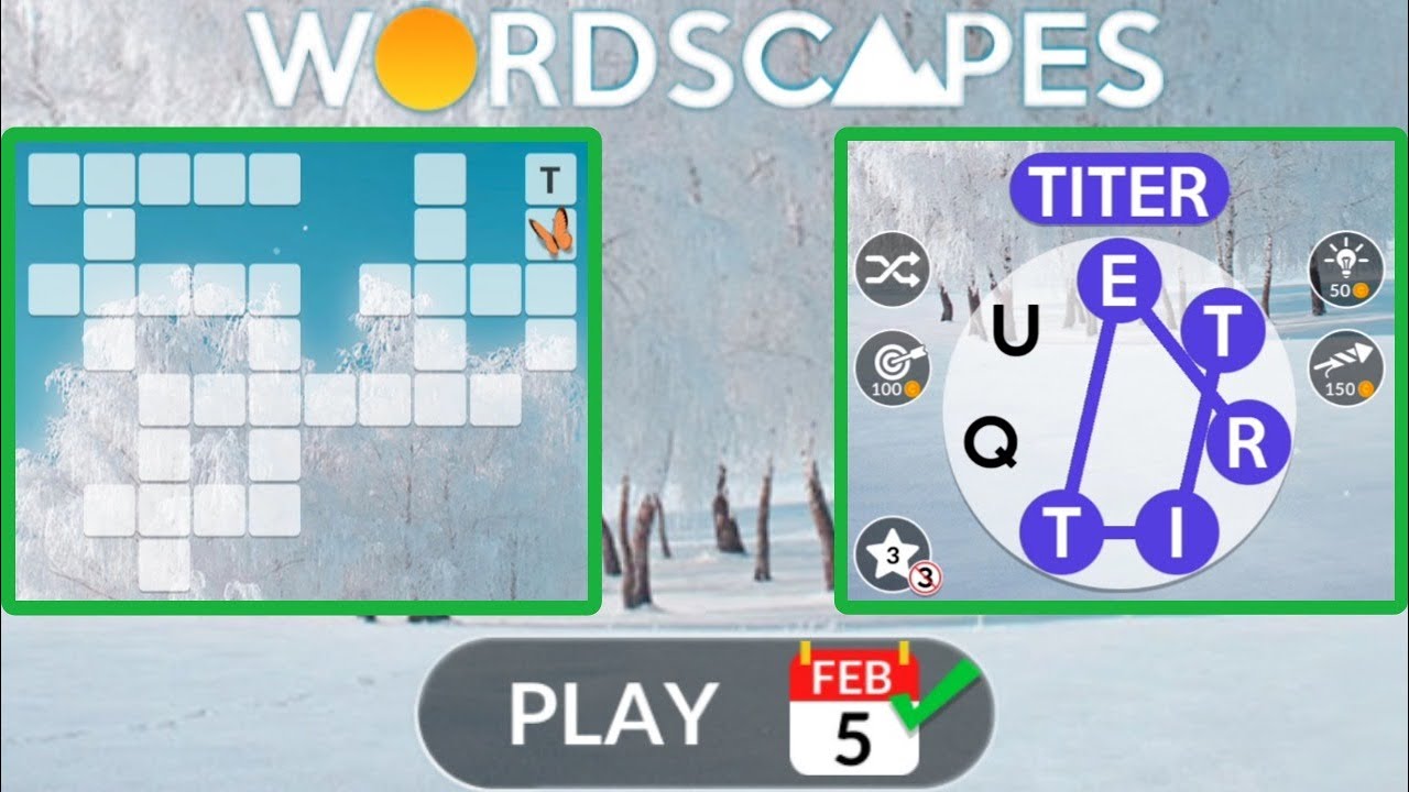 wordscapes daily puzzle february 5 2023