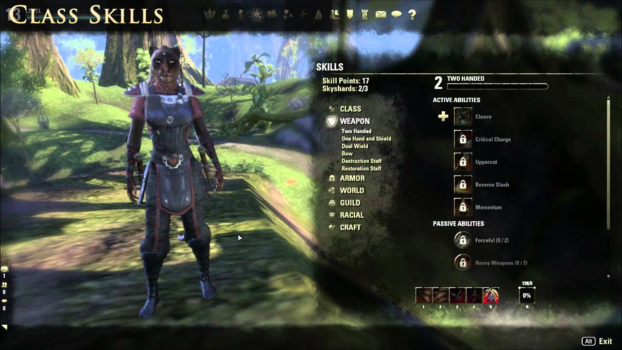 eso online skills