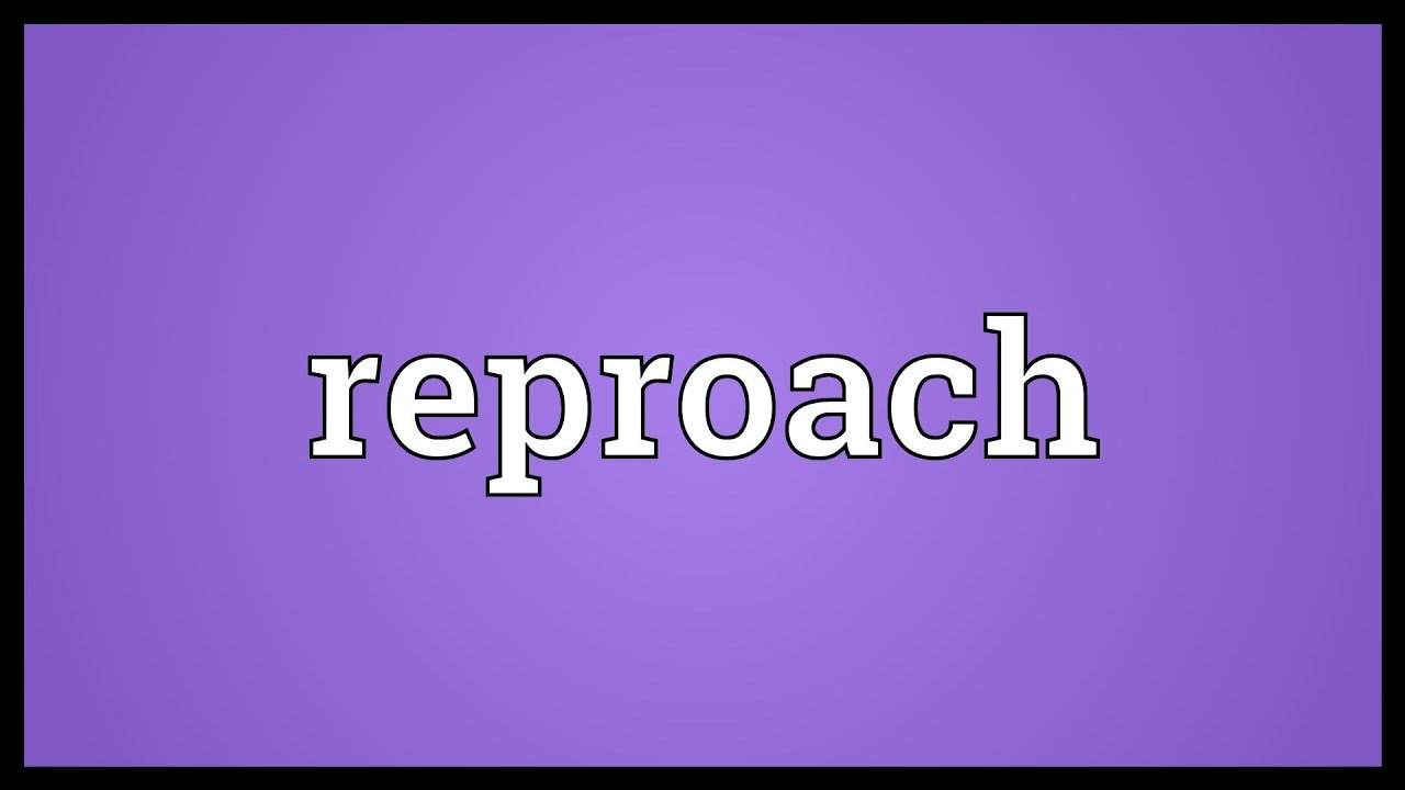 meaning of reproach in the bible