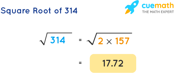 square root of 314