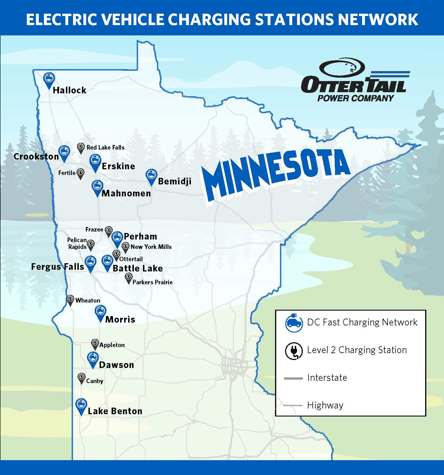 ev charging stations mn map