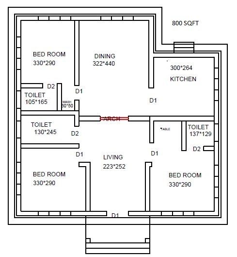 800 square feet house plans kerala