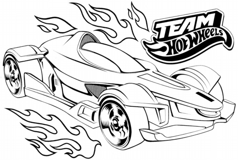 hotwheels colouring pages