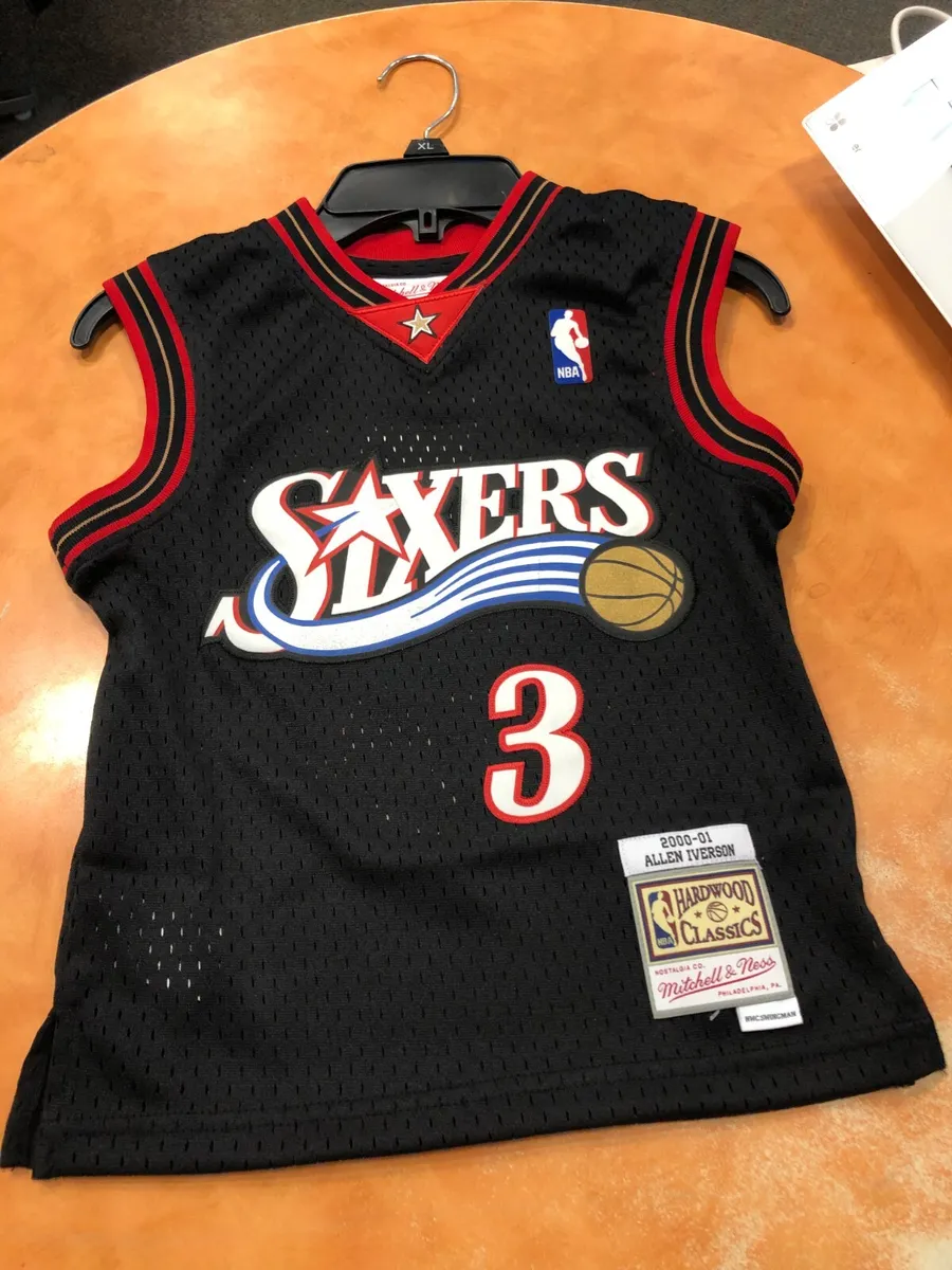 allen iverson black sixers jersey