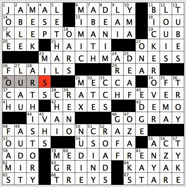 denunciation crossword clue