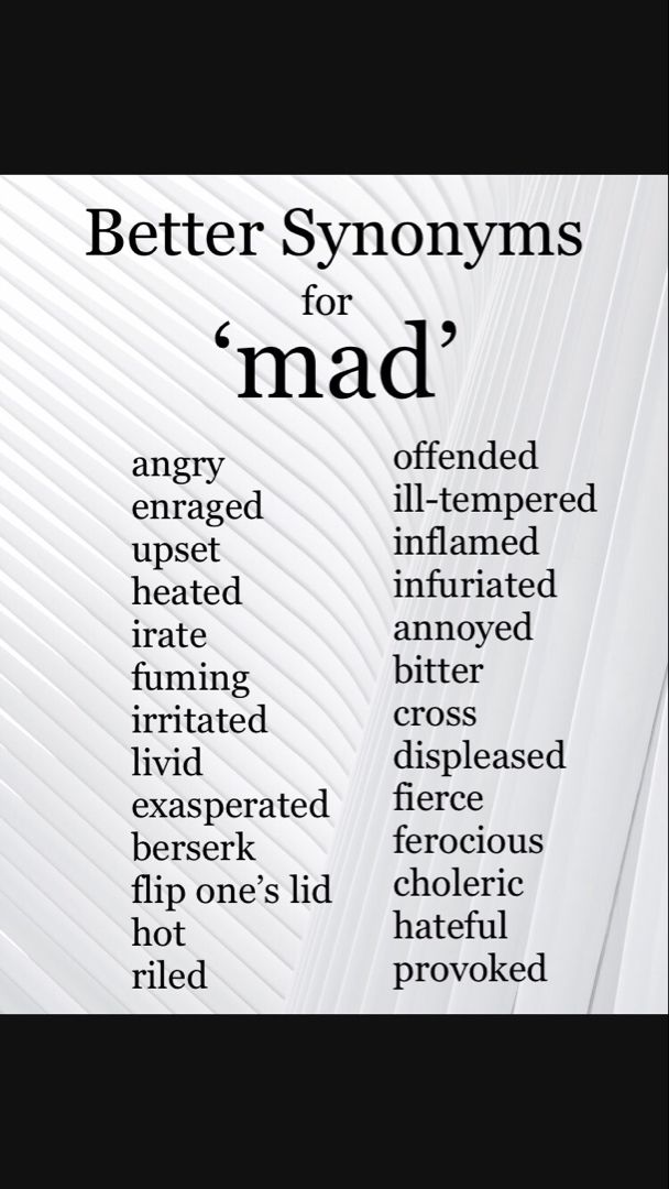 mad synonyms