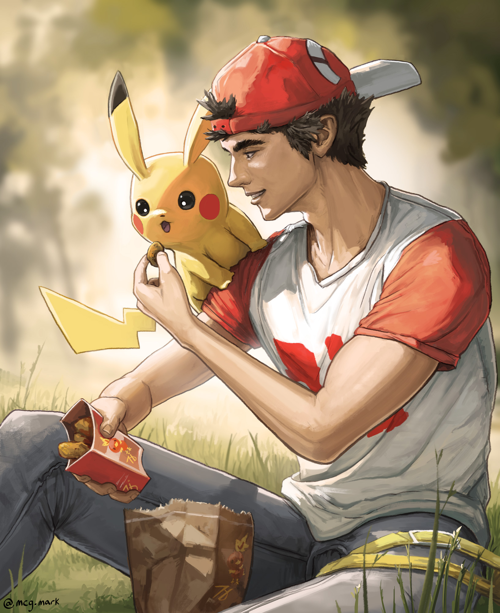 pokemon trainer red art