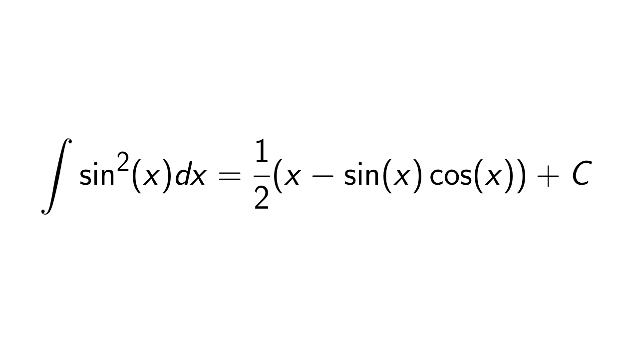 integration of sin 2x