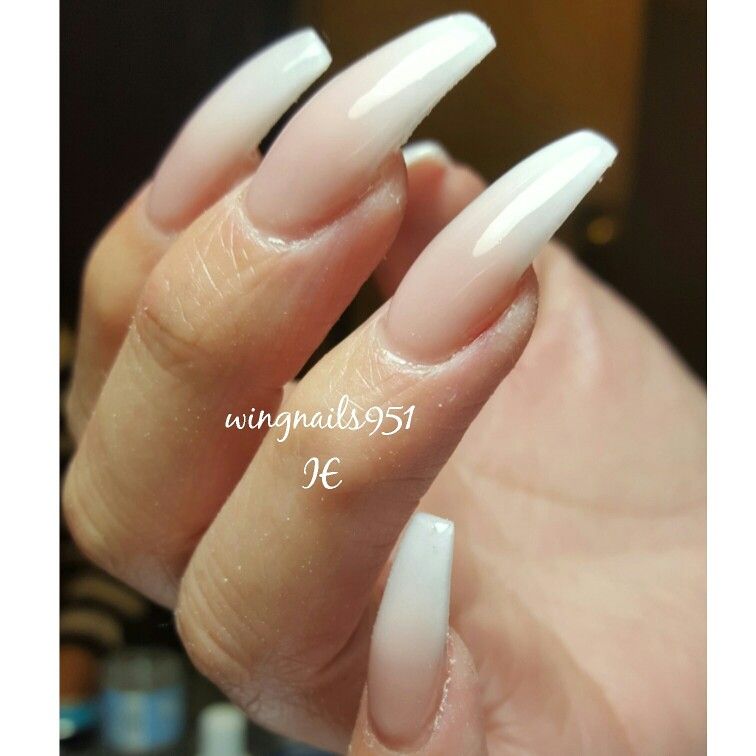 side view of acrylic nails