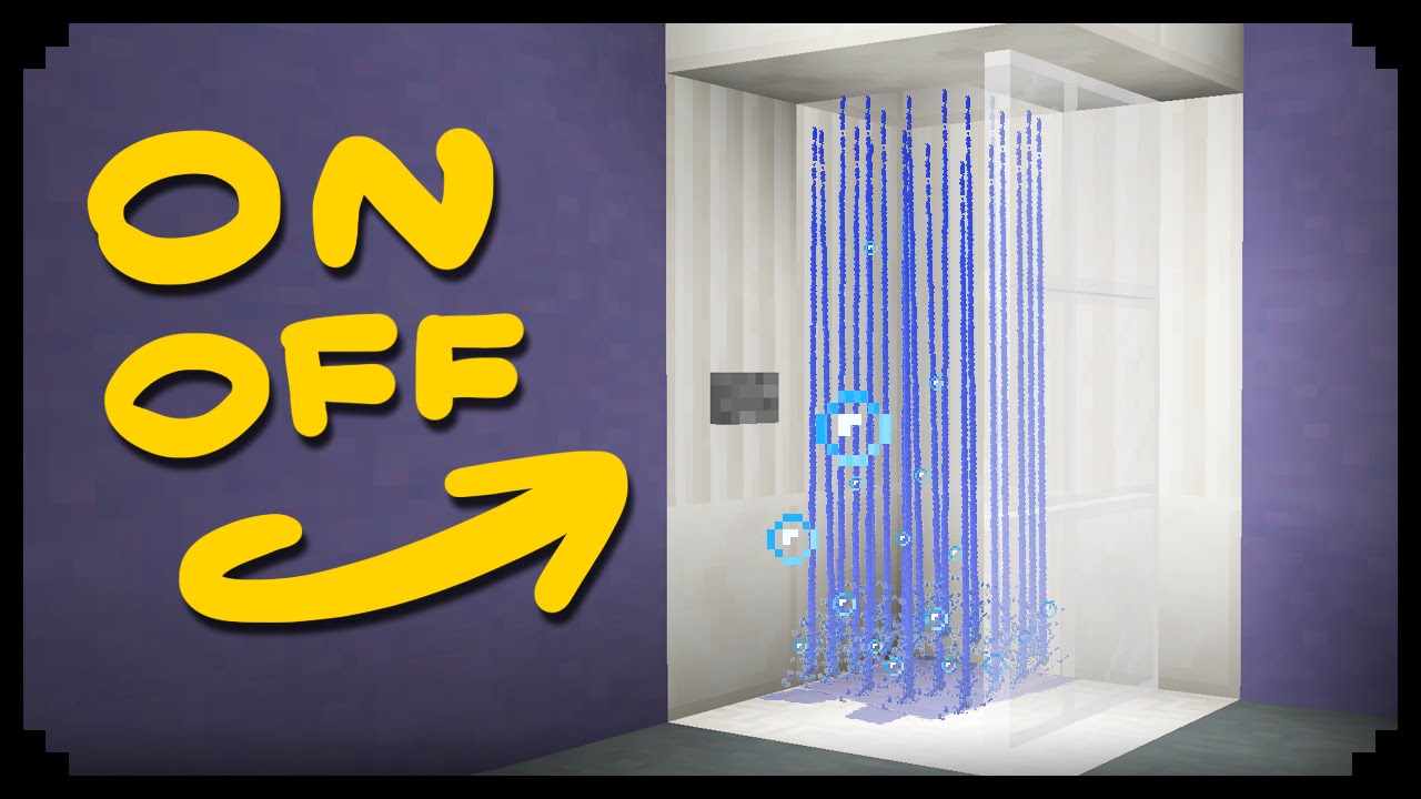 how to make a shower in minecraft