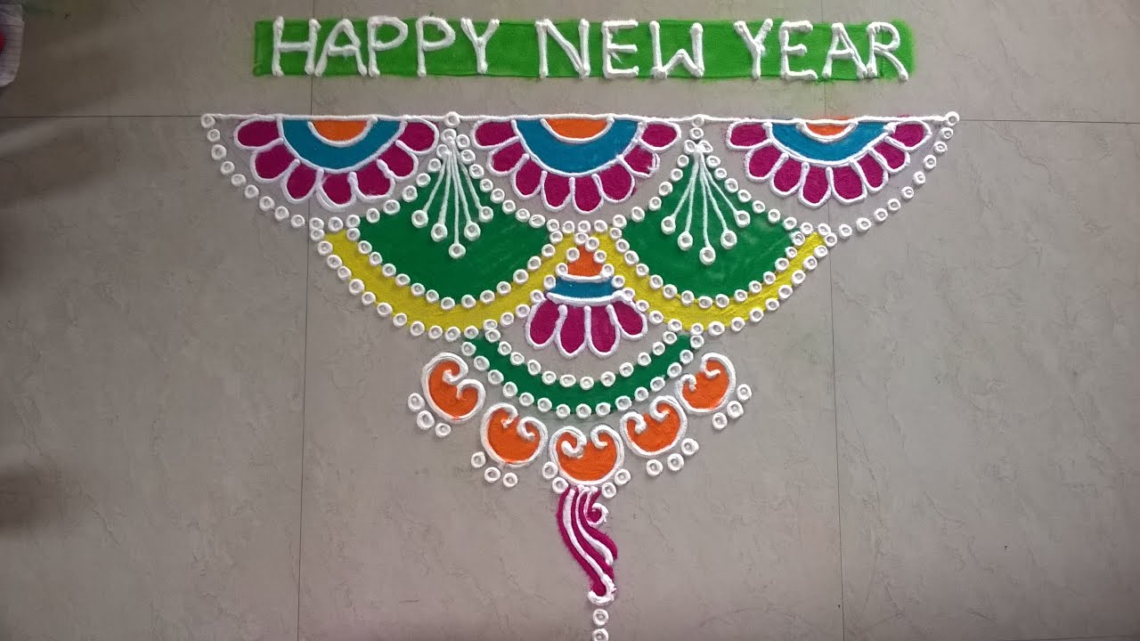 free hand rangoli designs for new year