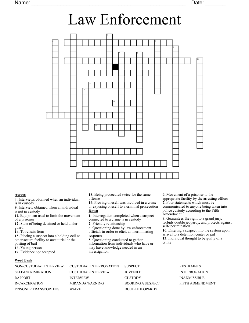 prosecution crossword clue