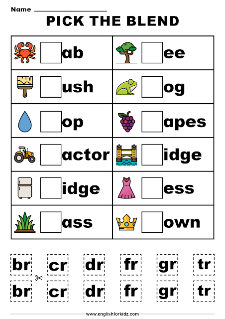 blends and digraphs worksheets