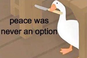 peace was never an option meme