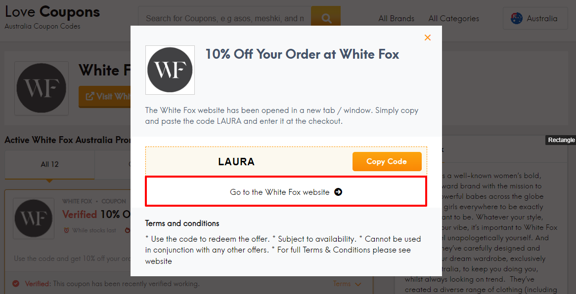 white fox discount code 2022