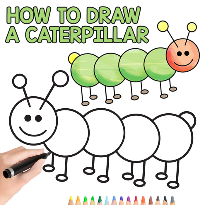 caterpillar drawing images