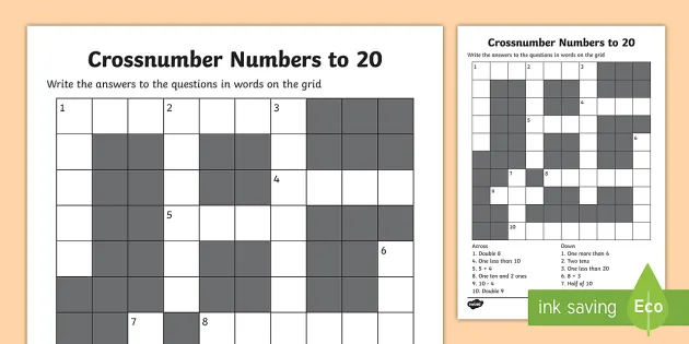 numbers game crossword clue
