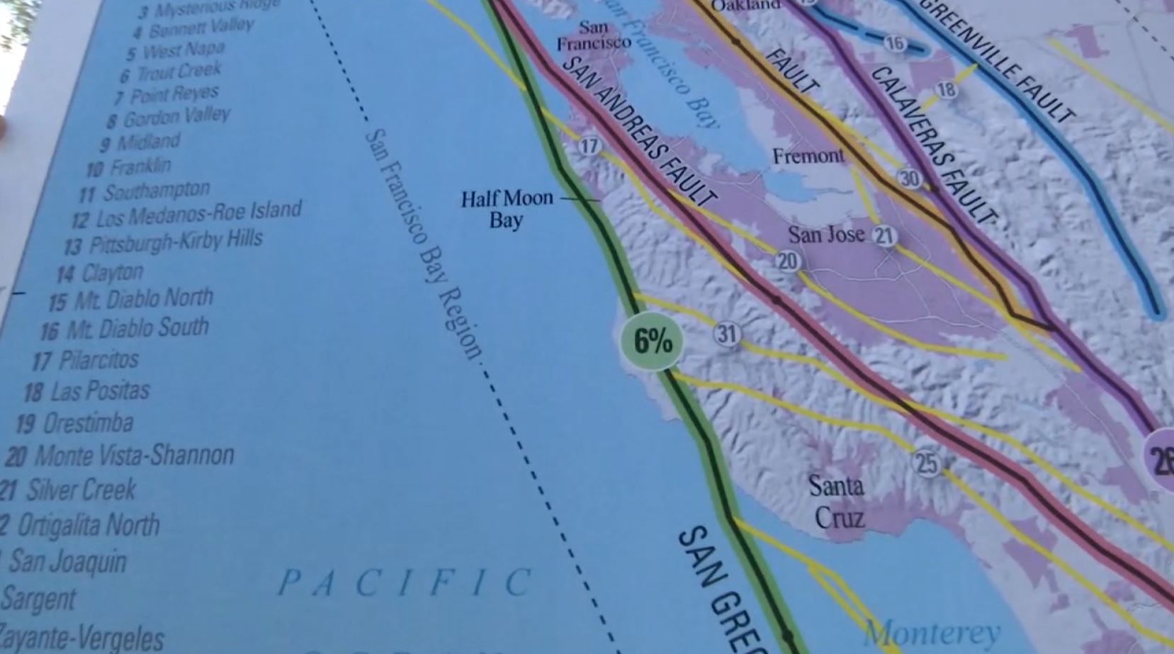 san francisco fault map