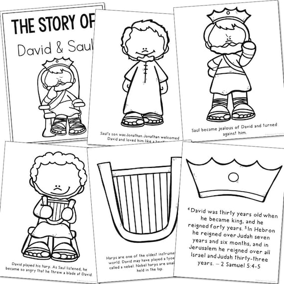 david and saul coloring page