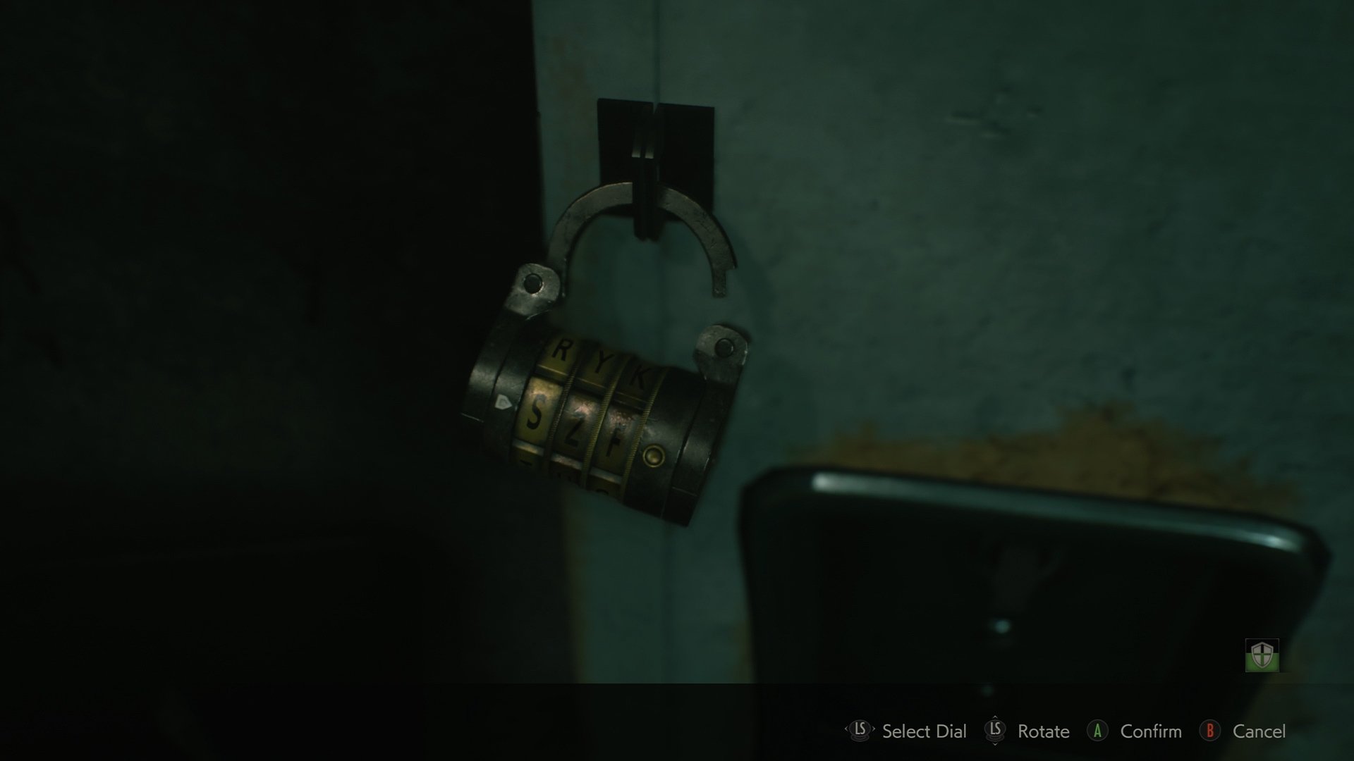 combination lock sewers resident evil 2