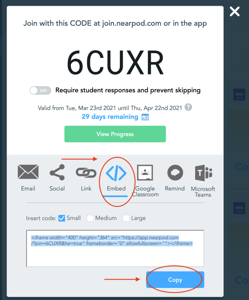nearpod code enter