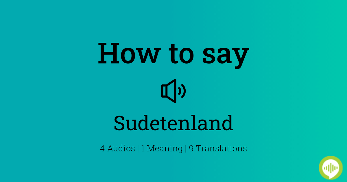 sudetenland pronunciation