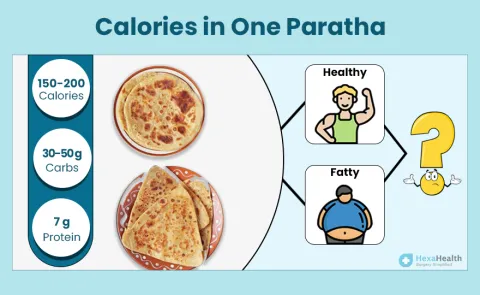 calories in one plain paratha