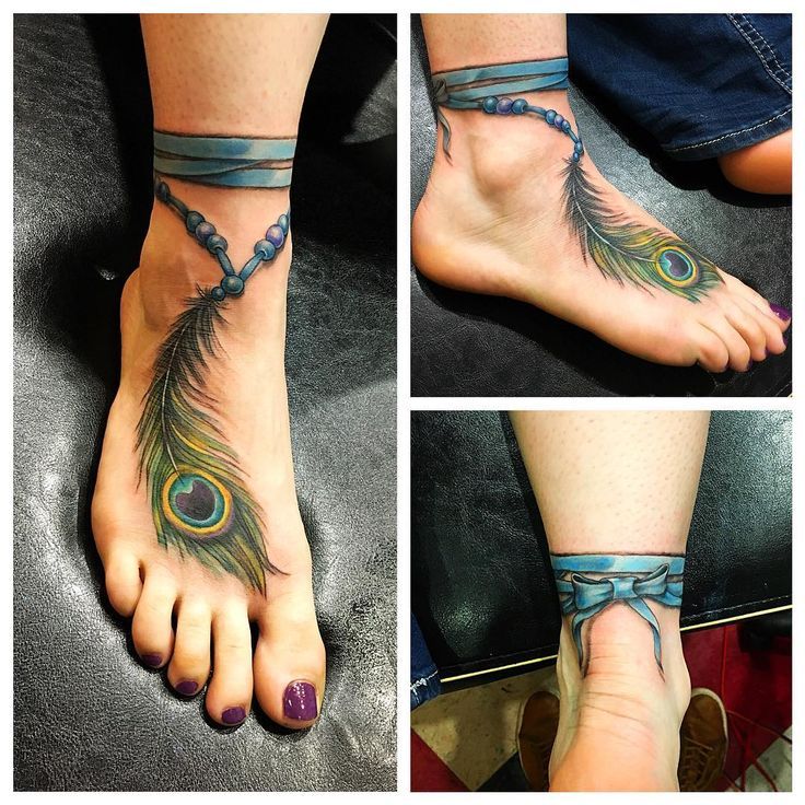 peacock foot tattoo